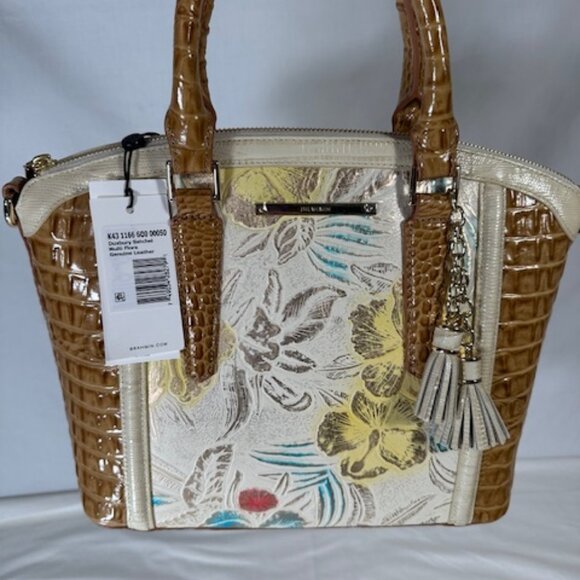 NWT VINTAGE BRAHMIN MULTI FLORA MEDIUM DUXBURY FLORAL PURSE/SHOULDER BAG/SATCHEL - Picture 2 of 14